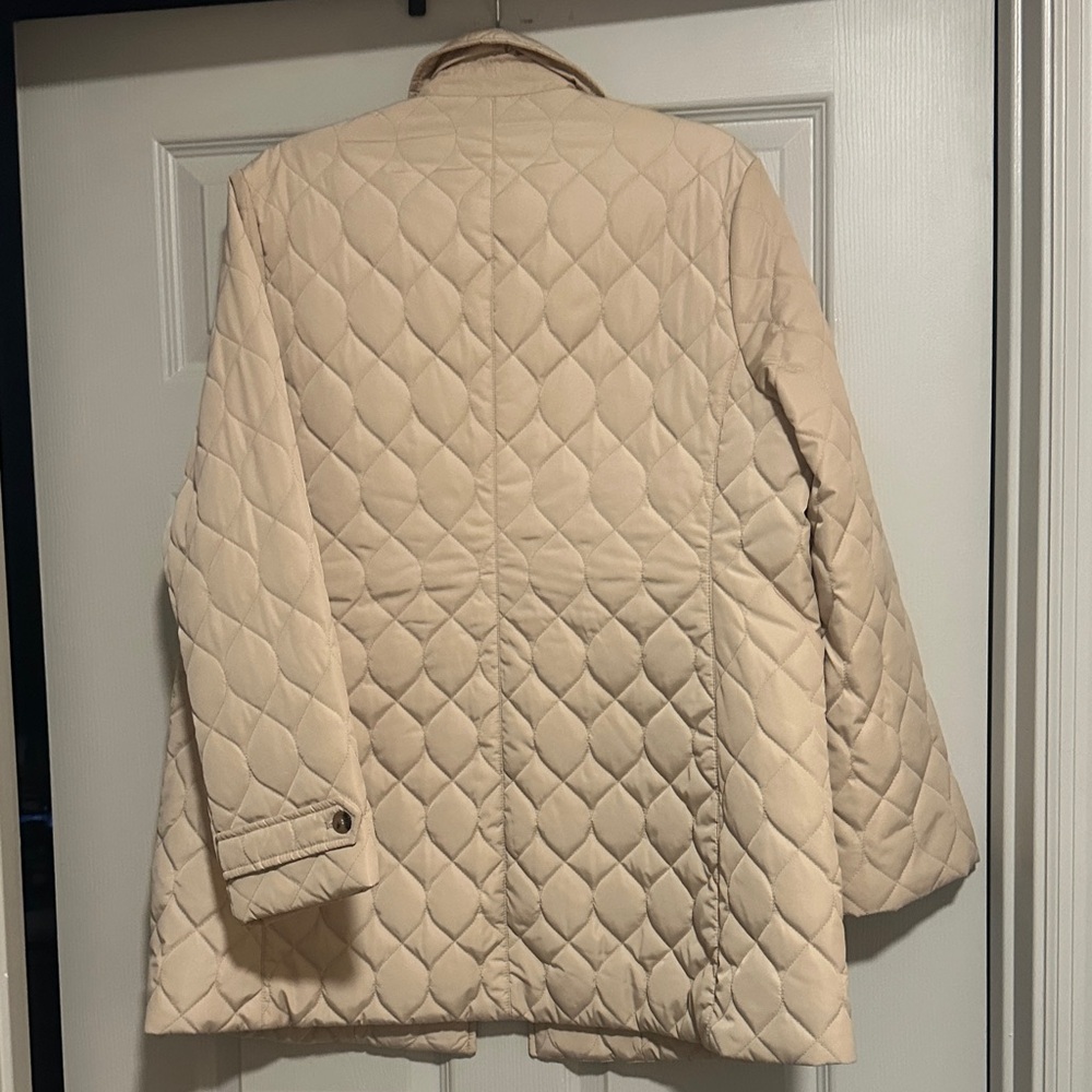 Rachel Roy Quilted Beige Jacket L NWOT - Picture 3 of 5